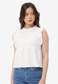 Ruffled Sleeveless Blouse