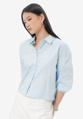 Voluminous Sleeve Blouse L.Blue