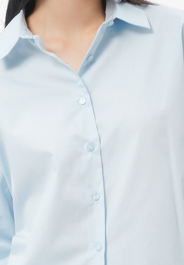Voluminous Sleeve Blouse L.Blue