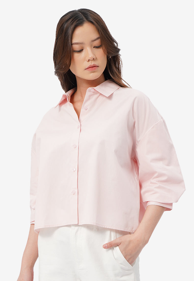 Voluminous Sleeve Blouse L.Pink