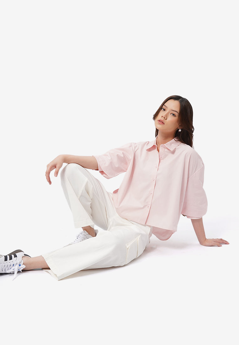Voluminous Sleeve Blouse L.Pink