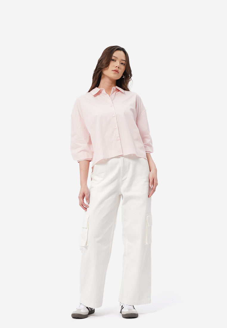 Voluminous Sleeve Blouse L.Pink