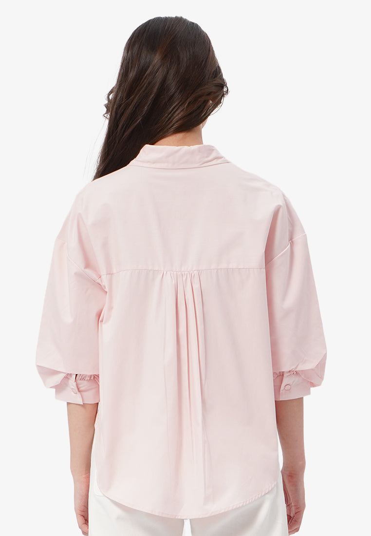Voluminous Sleeve Blouse L.Pink