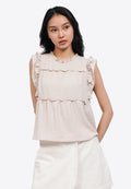 Ruffled Sleeveless Blouse
