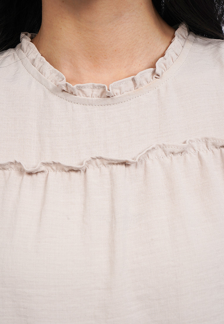 Ruffled Sleeveless Blouse