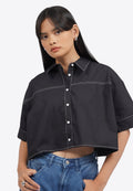 Contrast Stitch Short Sleeve Shirt