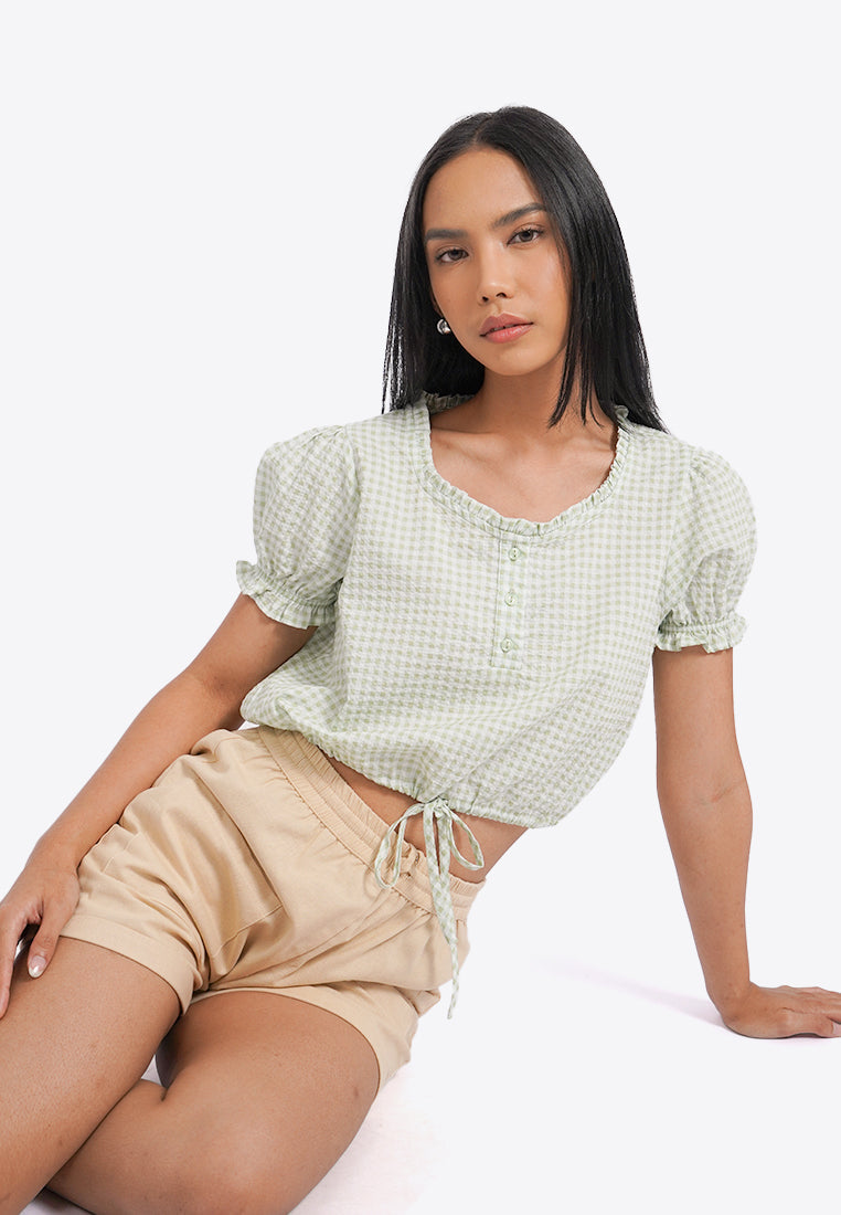 Sweetheart Button Up Blouse