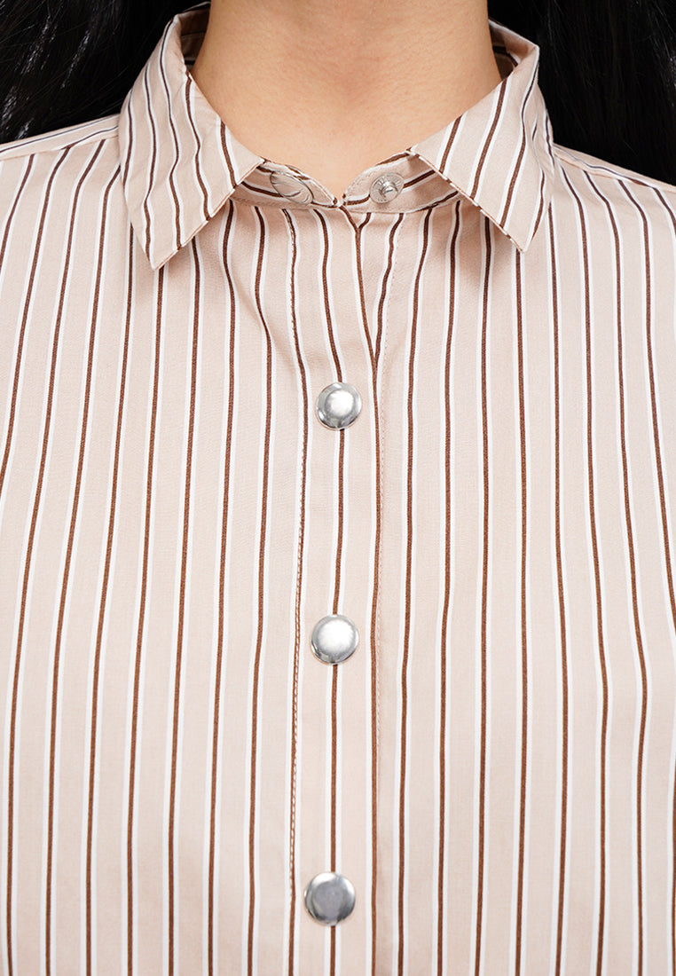 Crop Blouse with Drawstring Waist