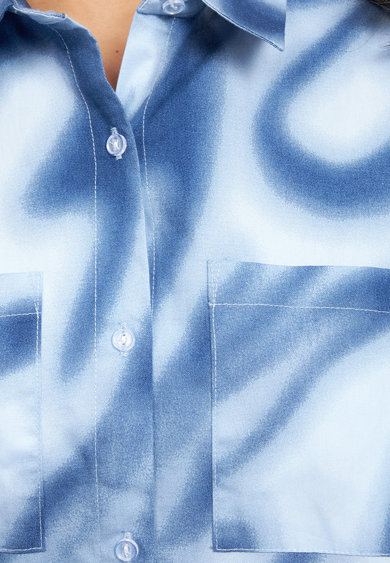 Pocket Detail Hi Lo Shirt