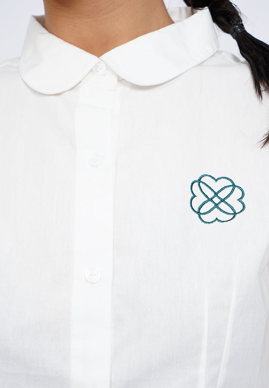 Cap Sleeve Blouse with Front Embroidery