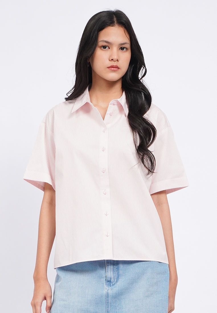 Regular Fit Short Sleeve Stripe Shirt