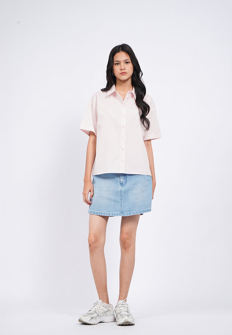 Regular Fit Short Sleeve Stripe Shirt