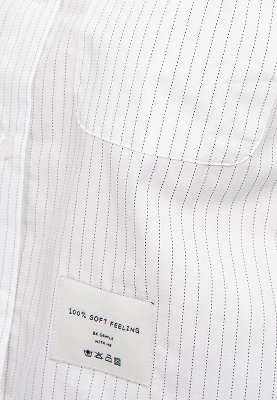 Stripes Collared Boxy Shirt