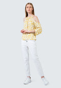 Cold Shoulder Printed Blouse