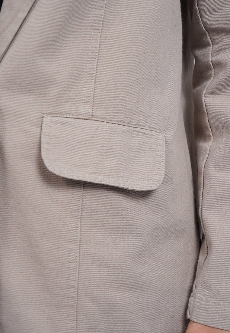 Oversized Twill Blazer