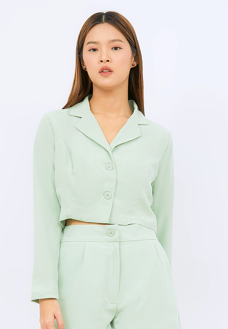 Long Sleeve Crop Blazer