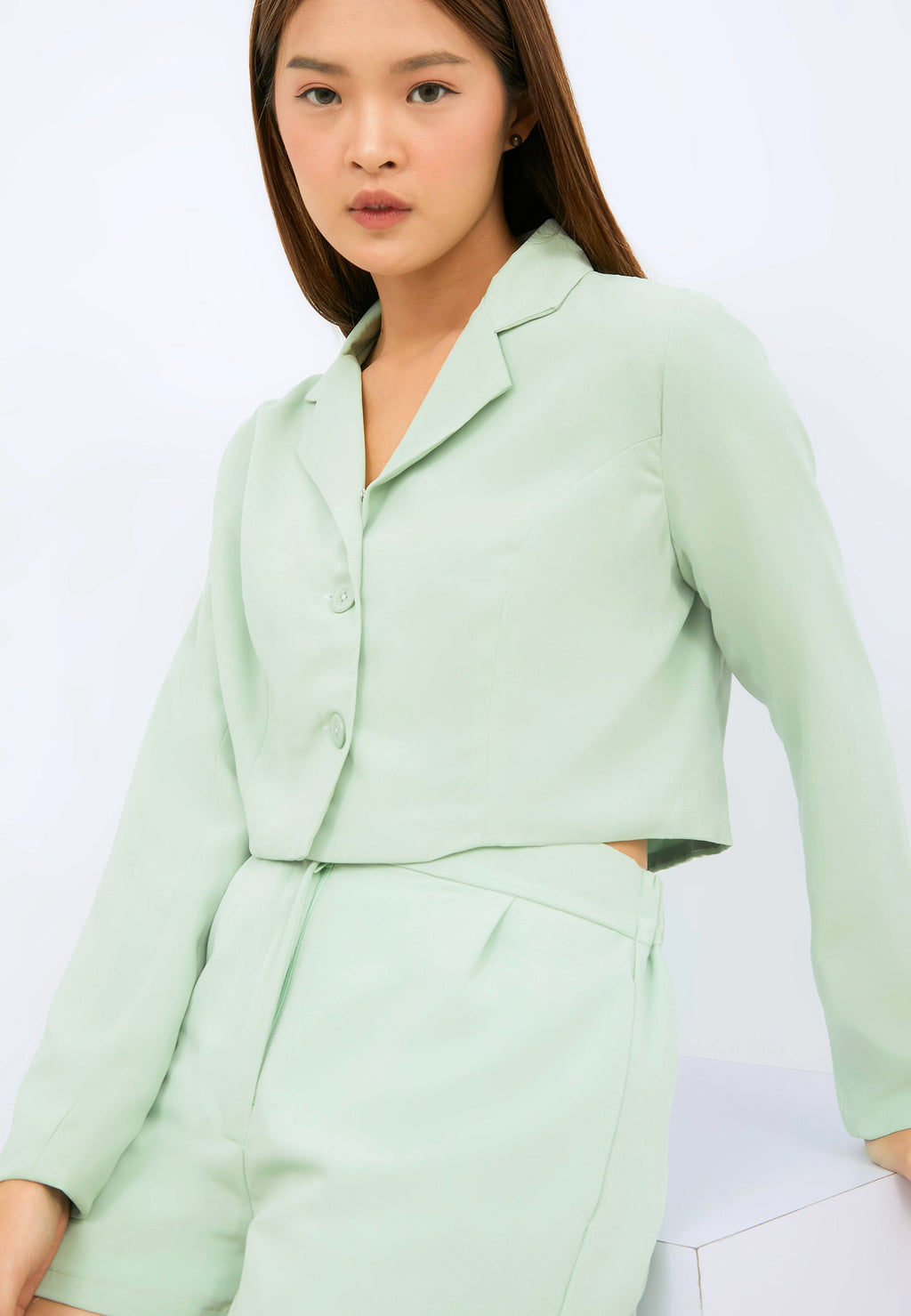 Long Sleeve Crop Blazer