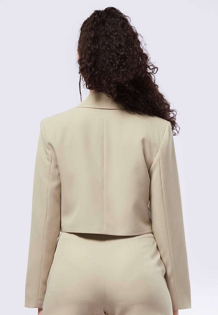 Regular Fit Crop Blazer