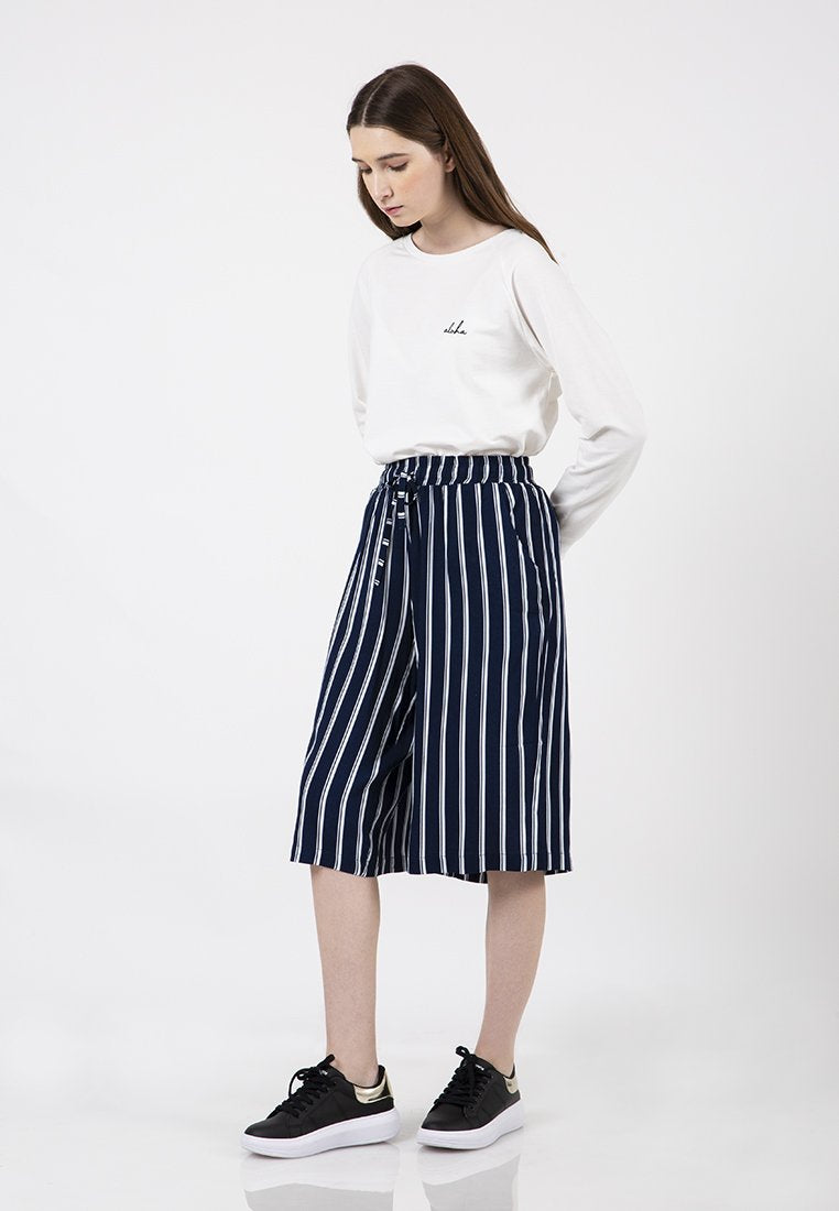 Stripes Cullote Pants