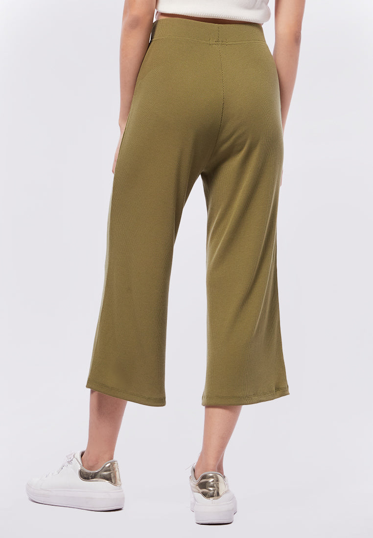 Rib Cullotte Pants
