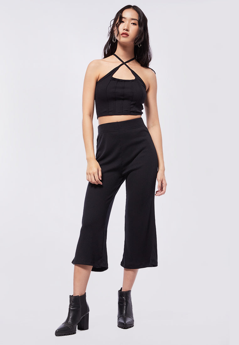 Rib Cullotte Pants