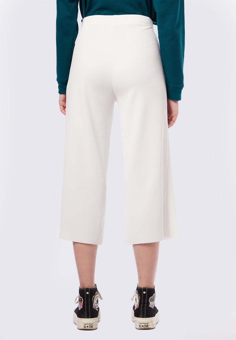 High Waist Textured Culottes