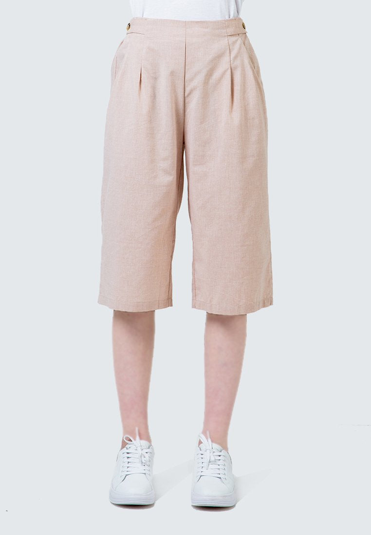 Khaki Cullotes with Button Details
