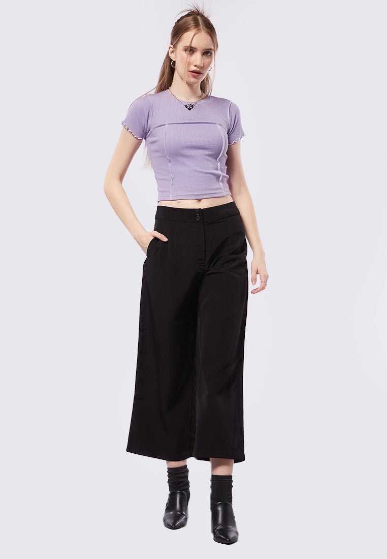 Double Button Culotte Pants