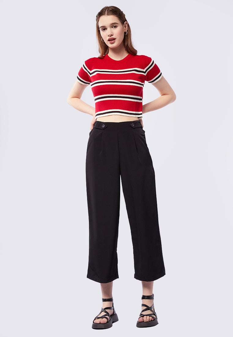 Cullote Pants with Button Details
