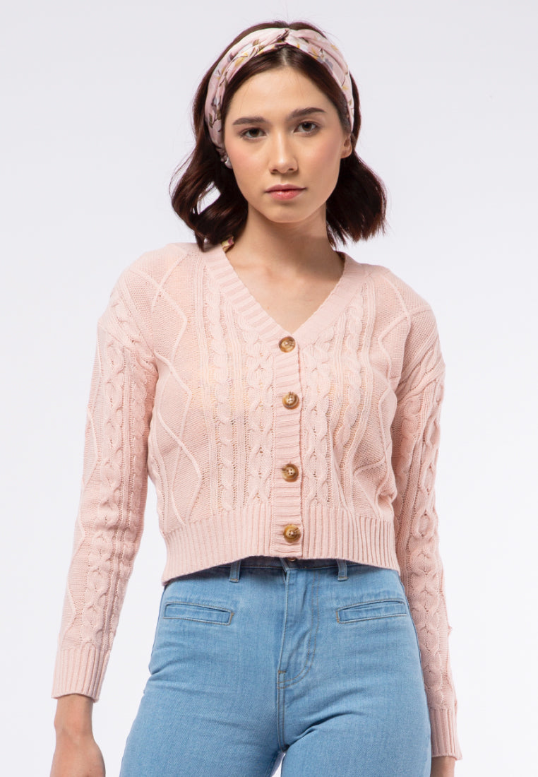 Button Up Crop Cardigan