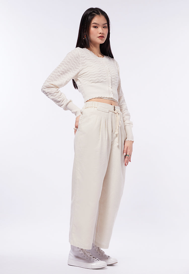 Textured Weave Knit Cardigan