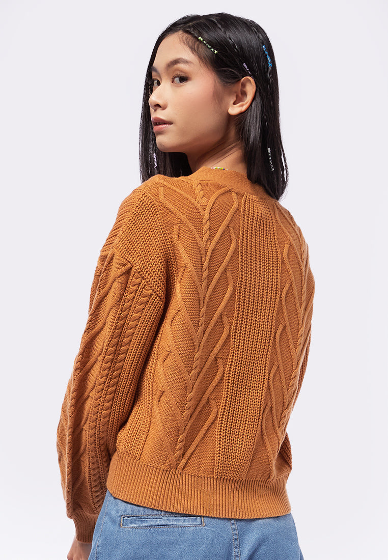 Heart Knit Cable Cardigan