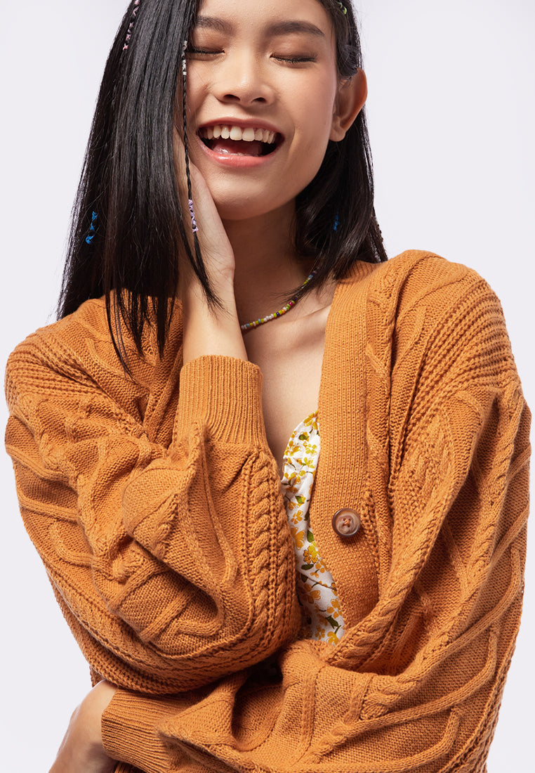 Heart Knit Cable Cardigan