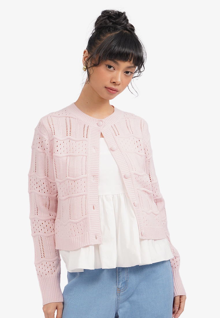 Long Sleeve Wavy Cardigan