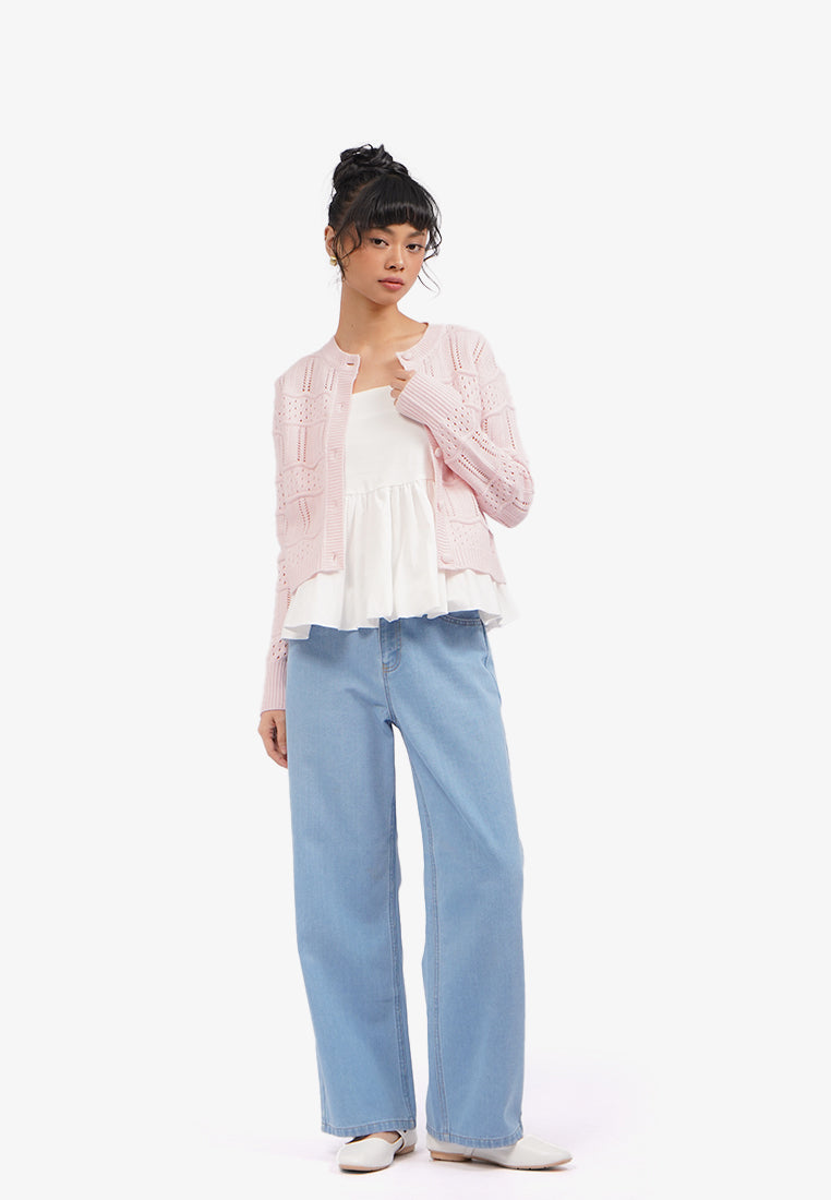 Long Sleeve Wavy Cardigan