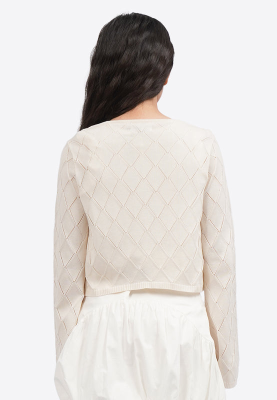 Long Sleeve Tie Up Knit Cardigan