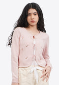 Embroidery Tied Up Cardigan