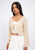 Openwork Textured Knit Cardigan