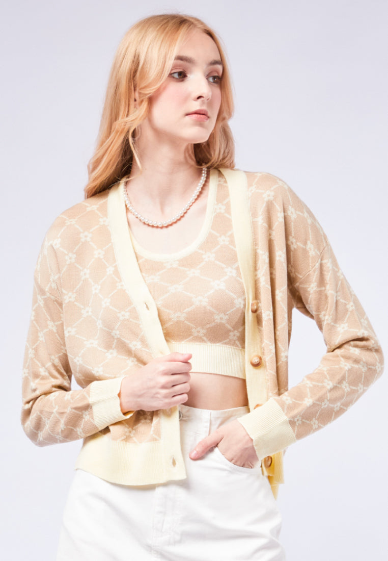 Floral Printed Long Sleeve Cardigan