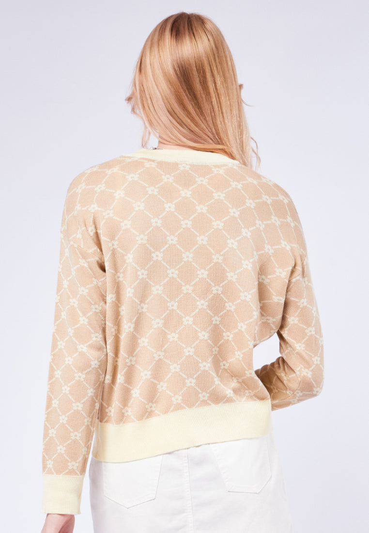 Floral Printed Long Sleeve Cardigan