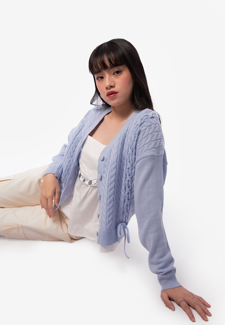 Oversized Cable Knit Cardigan