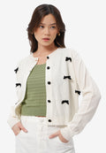 Ribbon Details Long Sleeve Cardigan