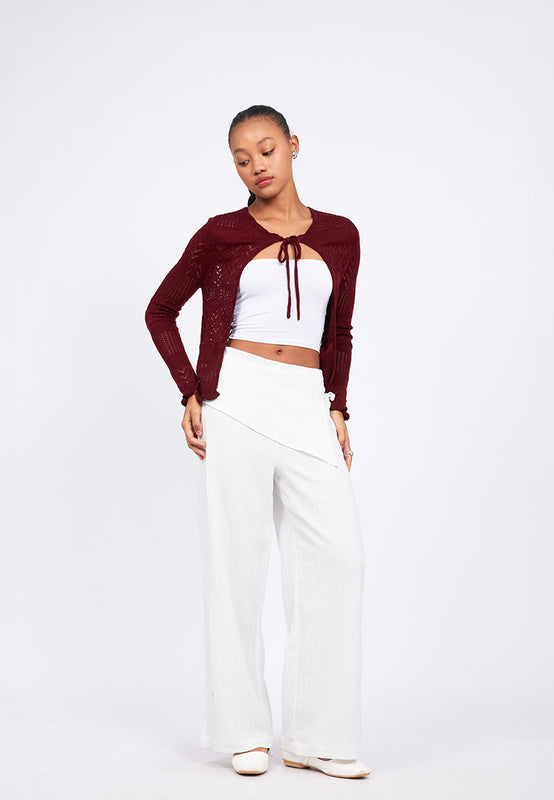 Tied Up Long Sleeve Knit Cardigan