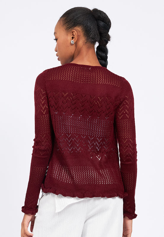 Tied Up Long Sleeve Knit Cardigan