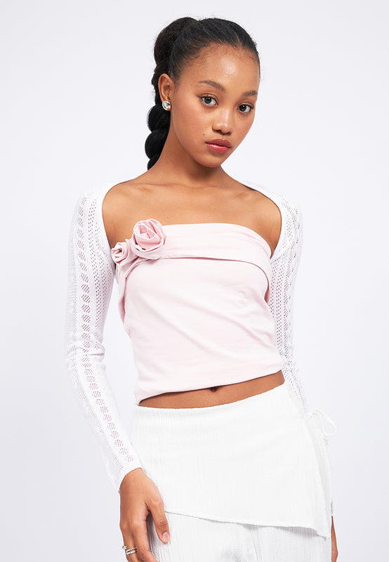 Openwork Knitted Bolero