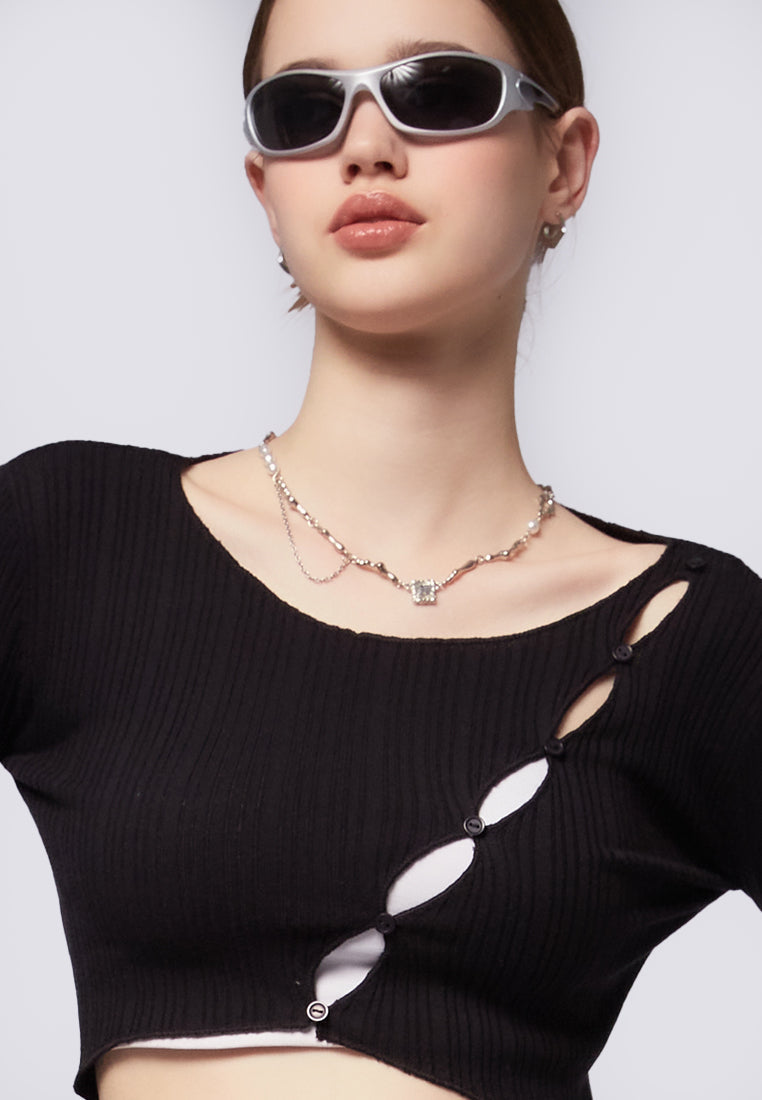 Asymmetrical Cut Out Top