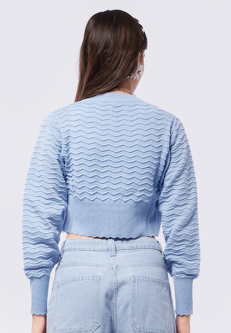Textured Weaved Knit Cardigan