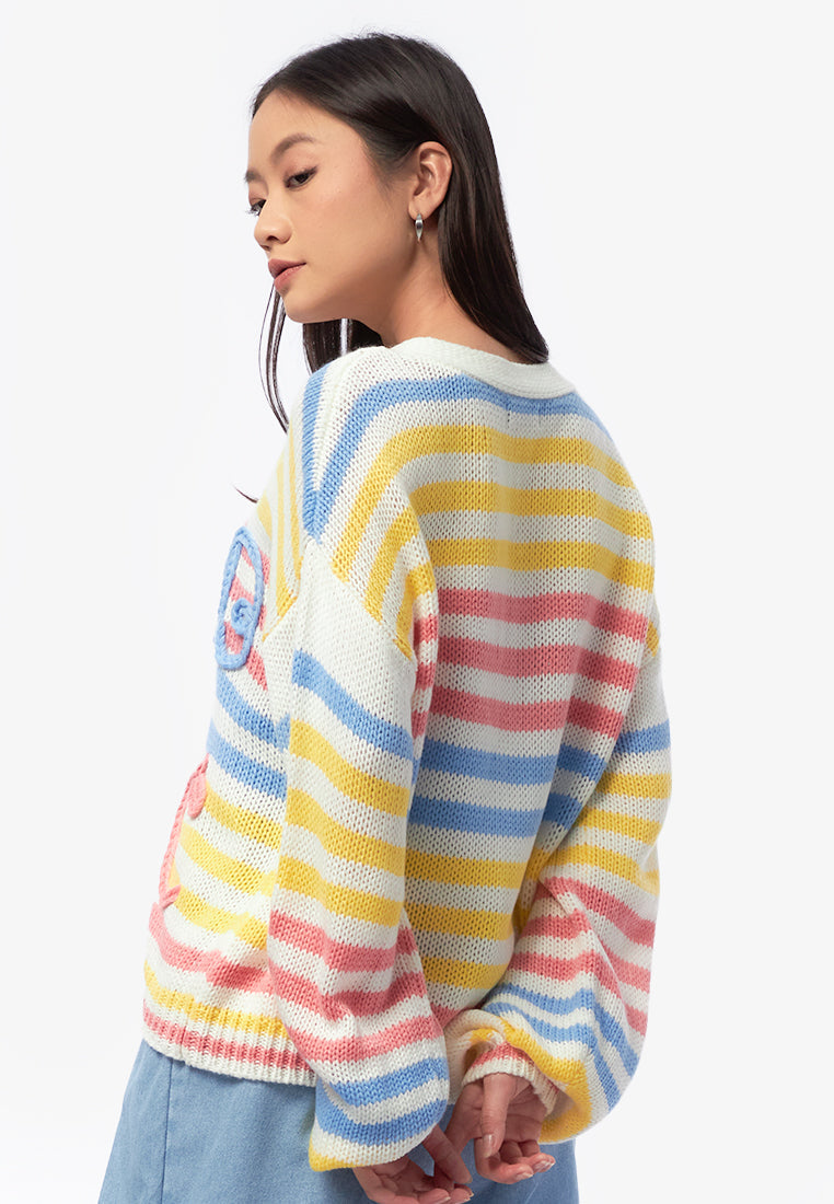Multicolor Striped Cardigan
