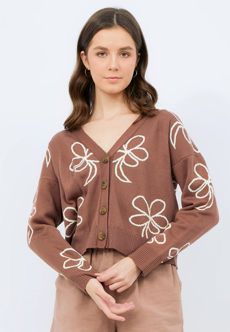 Floral Knit Cardigan