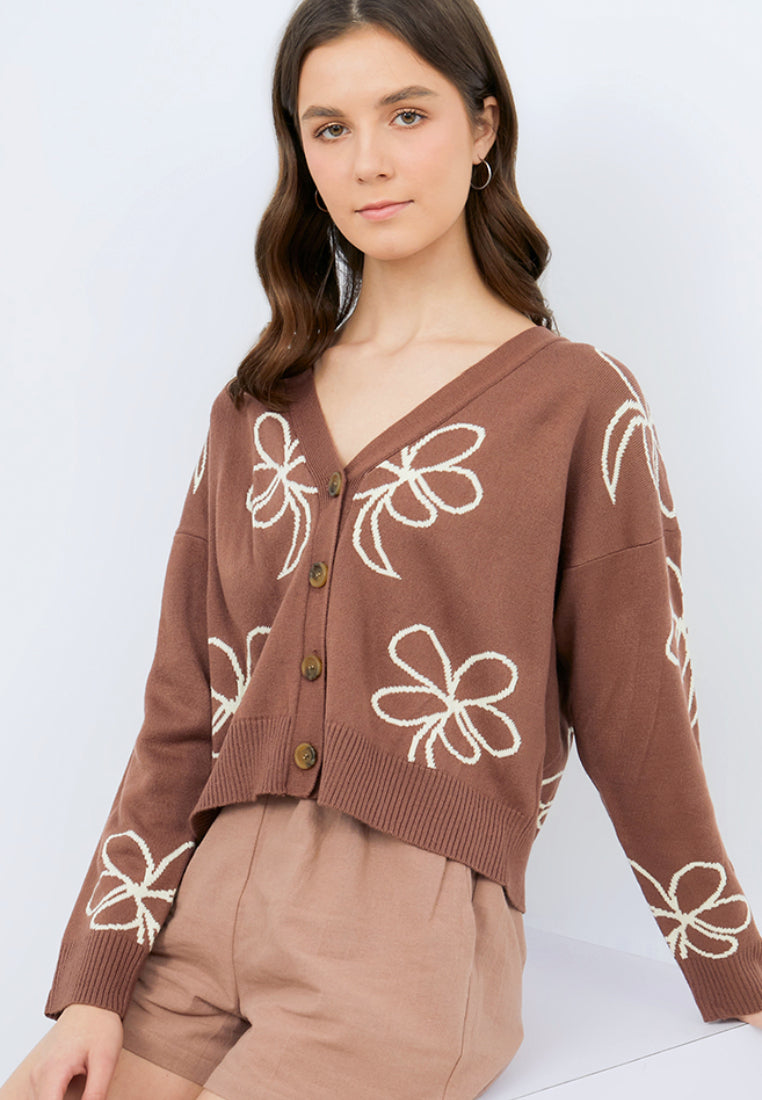 Floral Knit Cardigan